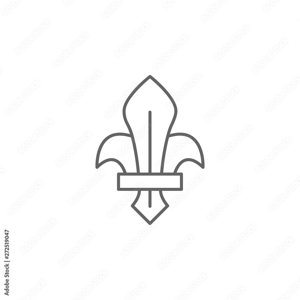 Medieval, fleur de lis icon. Element of medieval period icon. Thin line icon for website design and development, app development. Premium icon Medieval, fleur de lis icon. Element of medieval period icon. Thin line icon for website design and development, app development. Premium icon