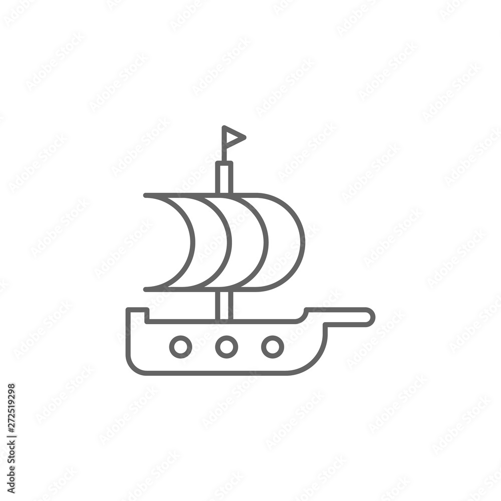 Medieval, ship icon. Element of medieval period icon. Thin line icon for website design and development, app development. Premium icon Medieval, ship icon. Element of medieval period icon. Thin line icon for website design and development, app development. Premium icon