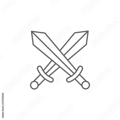 Medieval, swords icon. Element of medieval period icon. Thin line icon for website design and development, app development. Premium icon