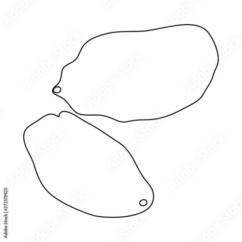 Isolated object of raisin and dry  sign. Collection of raisin and heap  stock symbol for web.