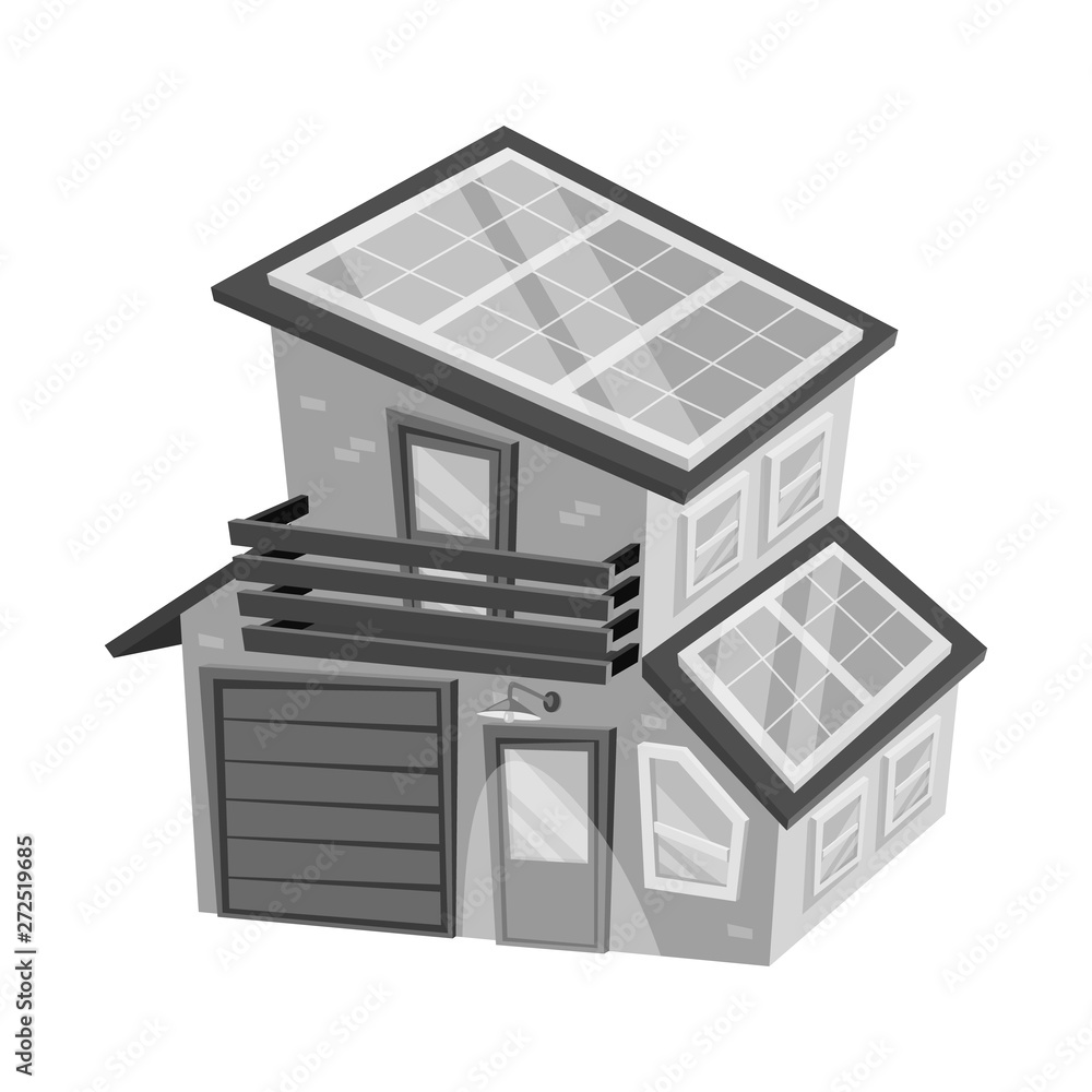 Vector illustration of building and battery sign. Set of building and house vector icon for stock. Vector illustration of building and battery sign. Set of building and house vector icon for stock.