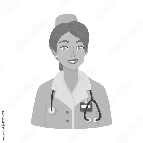 Vector design of nurse  and doctor symbol. Collection of nurse  and assistant vector icon for stock.