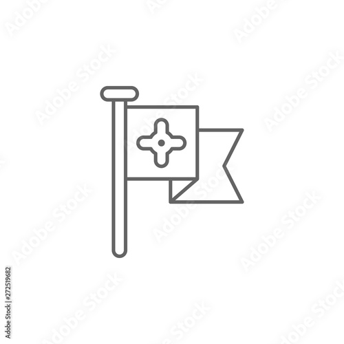 Medieval, banner icon. Element of medieval period icon. Thin line icon for website design and development, app development. Premium icon