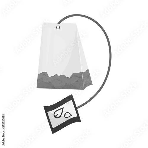 Vector illustration of tea and bag icon. Set of tea and citrus vector icon for stock.