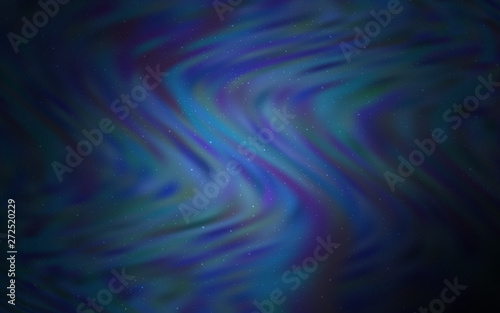 Dark BLUE vector pattern with night sky stars.