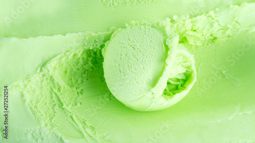 Closeup Ice cream lemon, Food concept, Top view Blank for design.