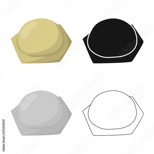 Vector design of pierogi and ravioli icon. Set of pierogi and tortellini vector icon for stock.