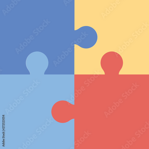 Puzzle game design vector illustration