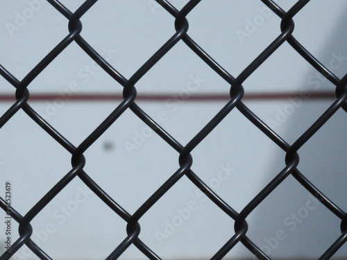 chain link fence on white background