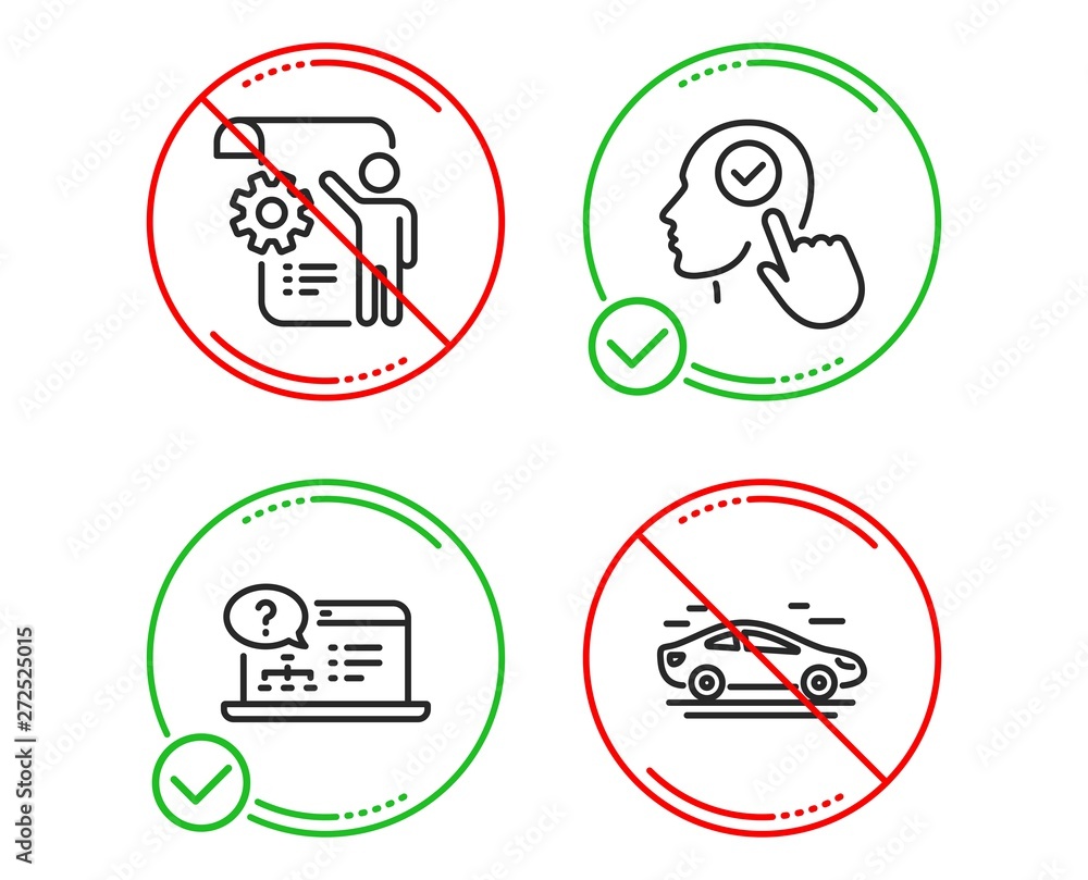 Do or Stop. Select user, Online help and Settings blueprint icons simple set. Car sign. Head with checkbox, Web support, Engineering cogwheel. Transport. Business set. Line select user do icon Do or Stop. Select user, Online help and Settings blueprint icons simple set. Car sign. Head with checkbox, Web support, Engineering cogwheel. Transport. Business set. Line select user do icon