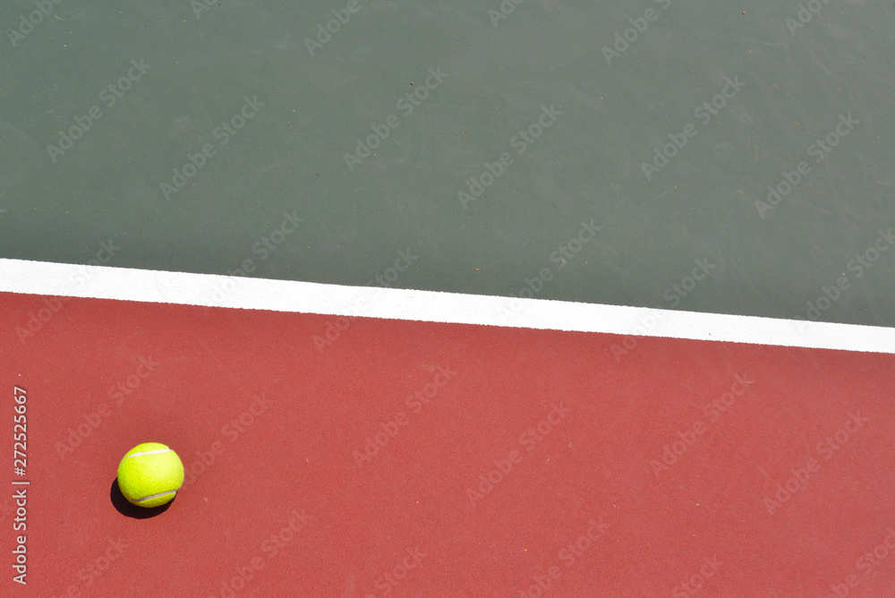 Tennis Court background with tennis ball
