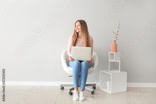 Beautiful young woman with ...