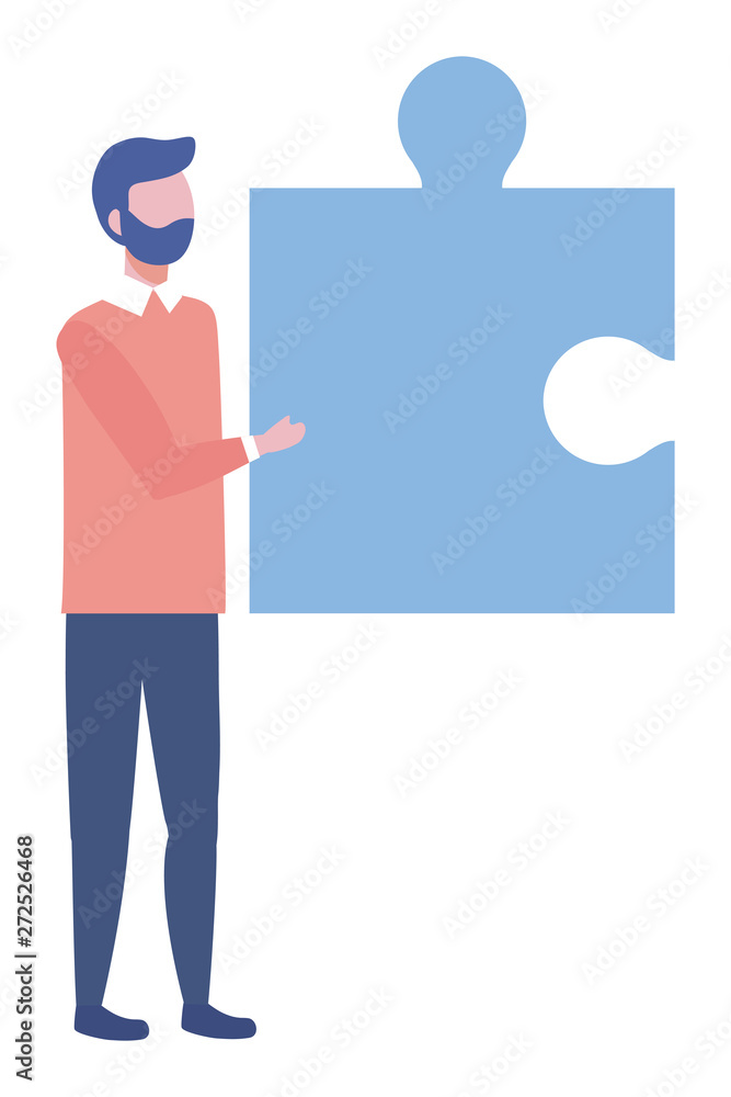 Obraz premium Businessman avatar cartoon design vector illustration