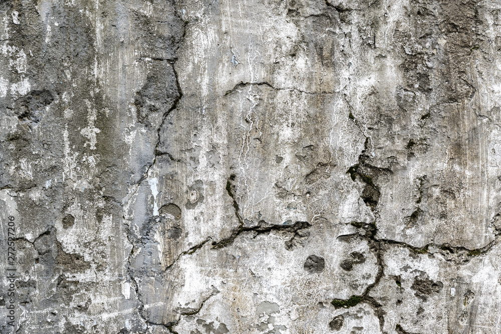 Damaged scratches brown plaster on cement wall Damaged scratches brown plaster on cement wall