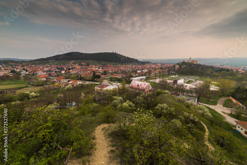 Town of Mikulov  Czech Republic as Seen from Rocks of Back Quarry  Zadn   lom  near Old Bunker