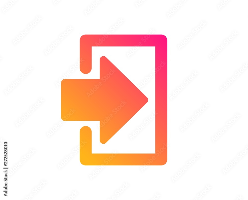 Login arrow icon. Sign in symbol. Navigation pointer. Classic flat style. Gradient login icon. Vector Login arrow icon. Sign in symbol. Navigation pointer. Classic flat style. Gradient login icon. Vector