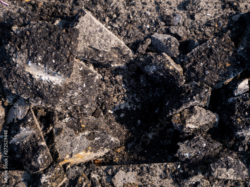 Wallpaper Mural the Road repairing works with jackhammer. machine drills asphalt Torontodigital.ca