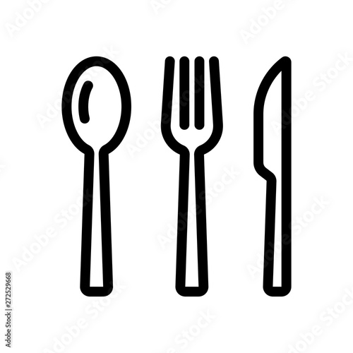 Cutlery icon flat vector illustration design