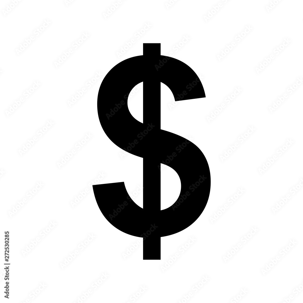 Dollar sign icon flat vector illustration design Dollar sign icon flat vector illustration design