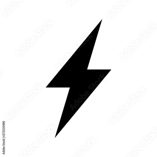 Electric bolt icon flat vector illustration design