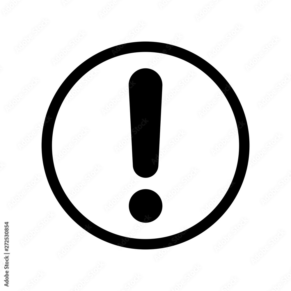 Exclamation mark icon flat vector illustration design Exclamation mark icon flat vector illustration design