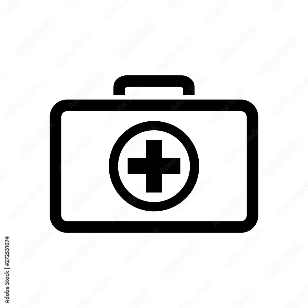 First aid kit icon flat vector illustration design First aid kit icon flat vector illustration design
