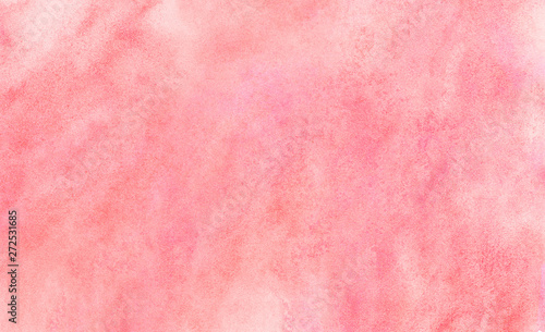 Soft smeared aquarelle painted magenta watercolor canvas for splash design, invitation background, vintage template. Pink color light ink effect shades gradient on textured paper