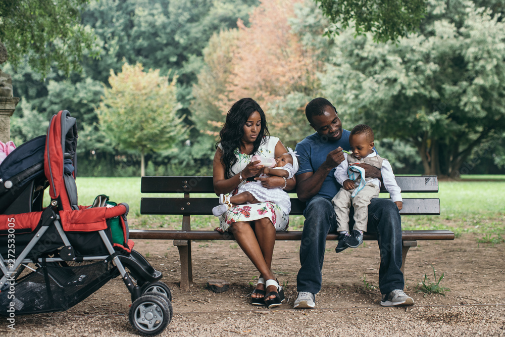 African Family Enjoying a Day in the Park African Family Enjoying a Day in the Park