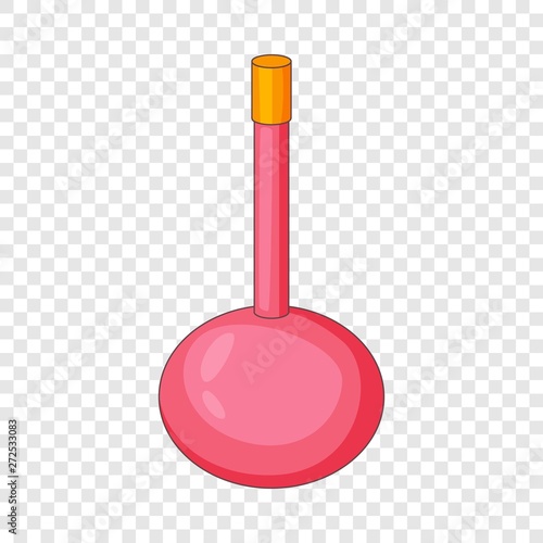 Pink bottle icon. Cartoon illustration of pink bottle vector icon for web design