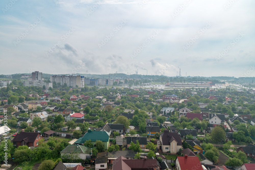 Panoramic view of Grodno city in Belarus.