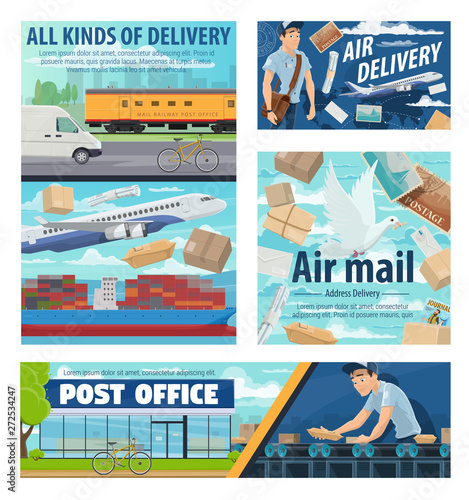 Mail delivery service, post office parcels