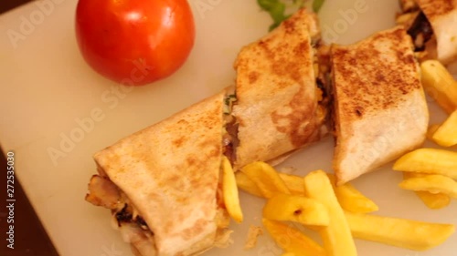 Chicken Shawarma at the restaurant  