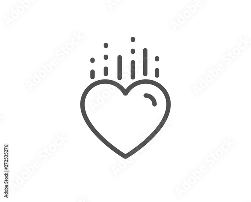Heart line icon. Love emotion sign. Valentine day symbol. Quality design element. Linear style heart icon. Editable stroke. Vector