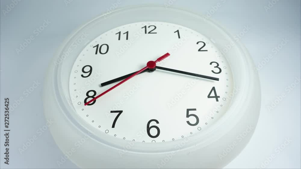 The beginning of time08.00 run fast. Timelapse moving fast on white background. The beginning of time08.00 run fast. Timelapse moving fast on white background.