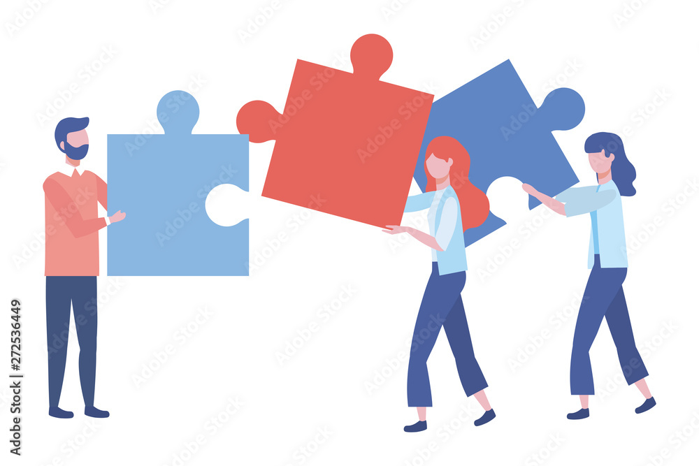 Obraz premium Businessman and businesswoman design vector illustration