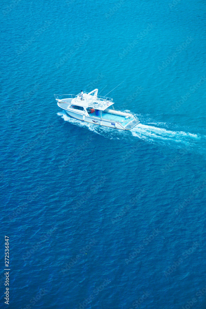 Naklejka premium Fishing Boat at High Speed