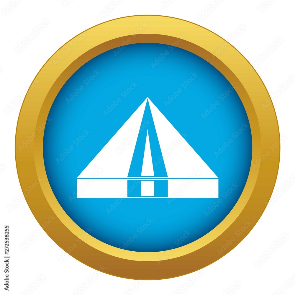 Tourist camping tent icon blue vector isolated on white background for any design Tourist camping tent icon blue vector isolated on white background for any design