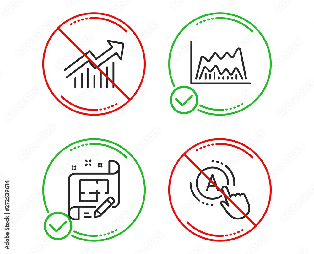 Do or Stop. Trade chart, Demand curve and Architect plan icons simple set. Ab testing sign. Market data, Statistical report, Engineering plan. A test. Science set. Line trade chart do icon. Vector Do or Stop. Trade chart, Demand curve and Architect plan icons simple set. Ab testing sign. Market data, Statistical report, Engineering plan. A test. Science set. Line trade chart do icon. Vector