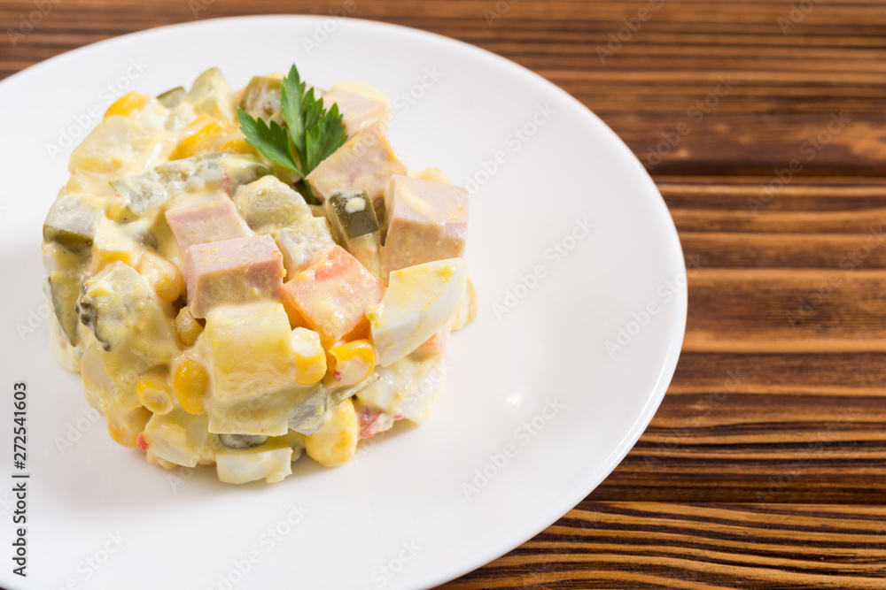 Traditional Mayonnaise Russian salad olivier Traditional Mayonnaise Russian salad olivier