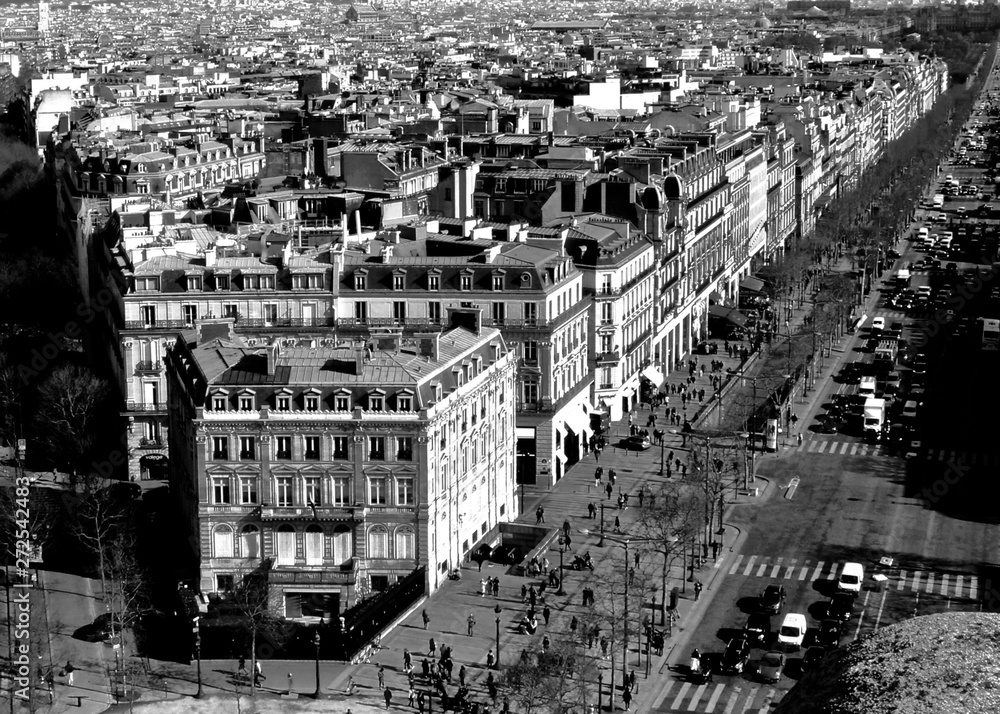 Paris from above metropolitan european urban landscape 