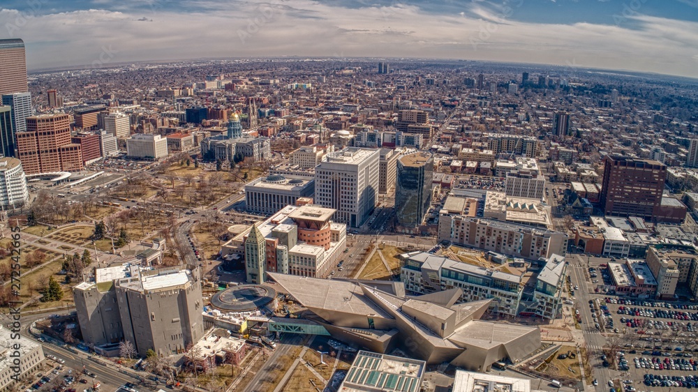 Aerial View of Denver, the Capital of Colorado and a Major US City Aerial View of Denver, the Capital of Colorado and a Major US City