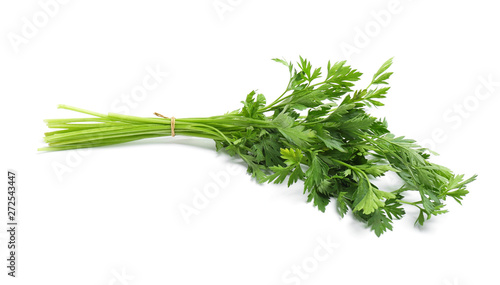Bunch of fresh parsley isolated on white