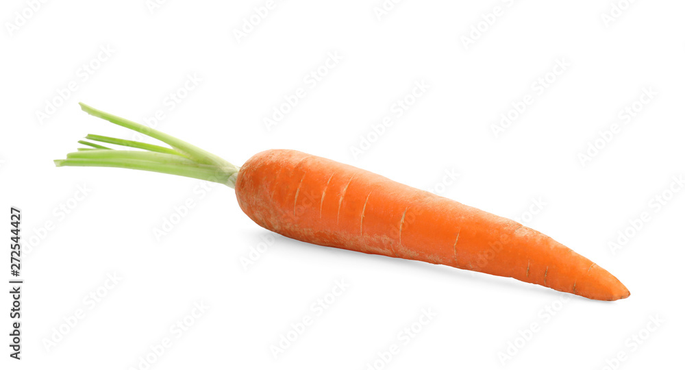 Fresh ripe carrot on white background. Wholesome vegetable Fresh ripe carrot on white background. Wholesome vegetable