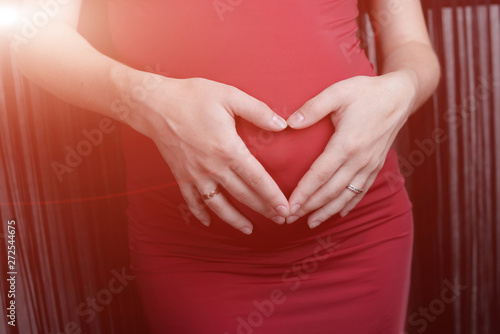 pregnant girl in a dress expectant mother