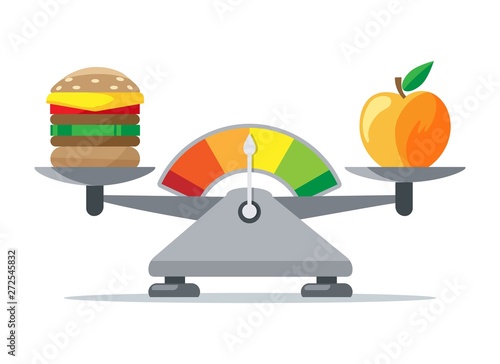 Scales of woman eating