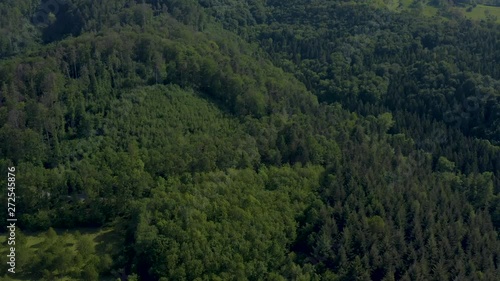 Aerial from hills and woods around Löwenstein, Germany  photo