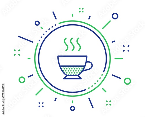 Doppio coffee icon. Hot drink sign. Beverage symbol. Quality design elements. Technology doppio button. Editable stroke. Vector