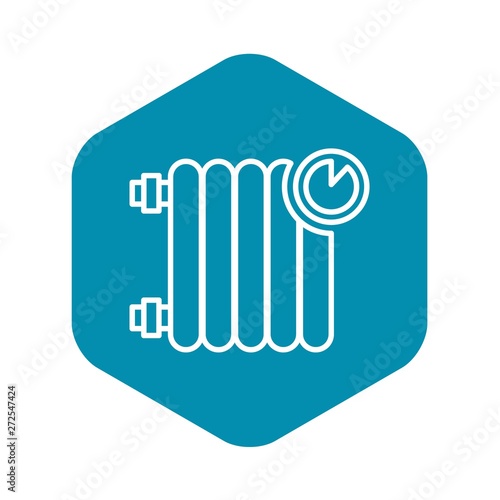 Home radiator icon. Outline home radiator vector icon for web design isolated on white background