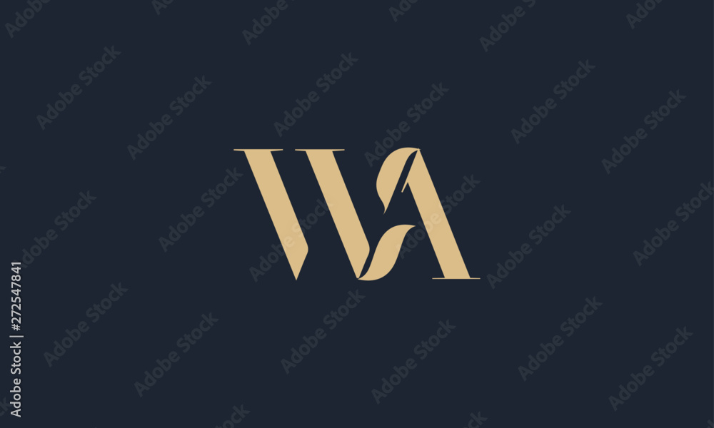 Obraz premium WA logo design template vector illustration