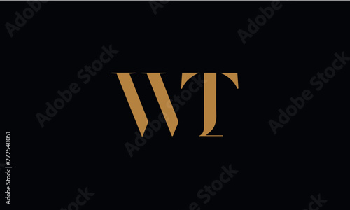 WT logo design template vector illustration